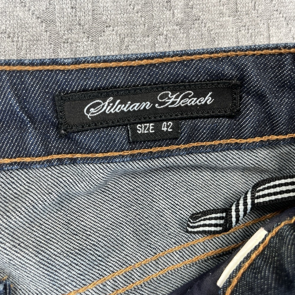 Silvian Heach Women (42/29X33) low rise Slim fit straight leg‎ blue jeans pants - Picture 9 of 12